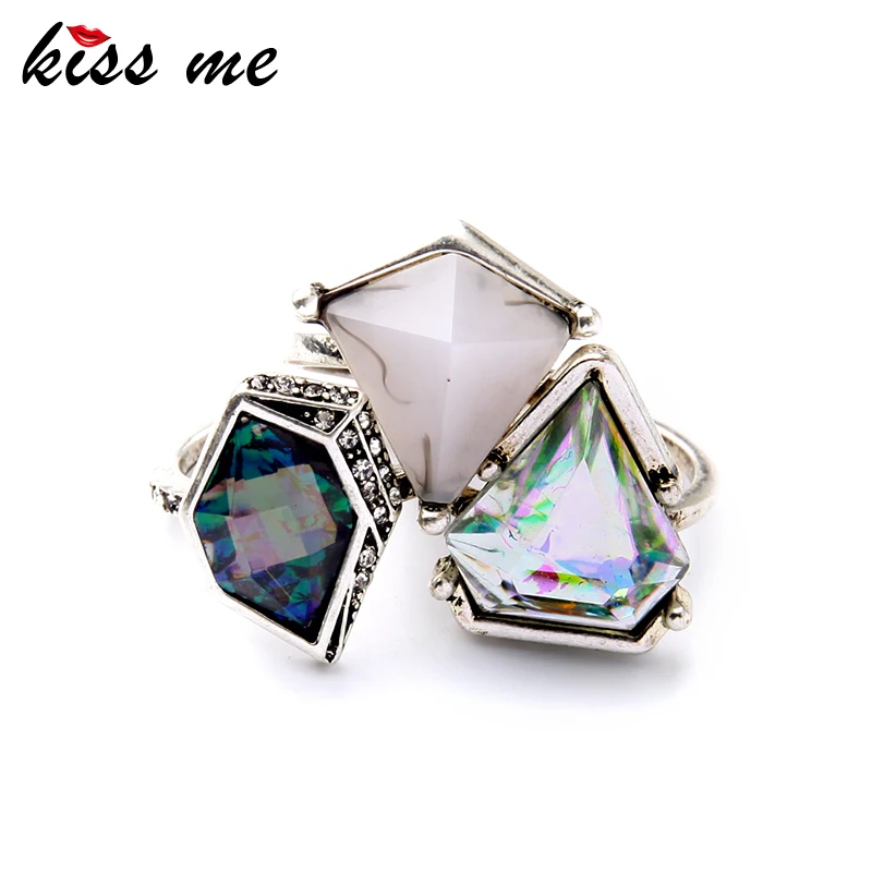 Набор женских колец с имитацией драгоценных камней 3 шт.|women ring set|ring setwomen rings |