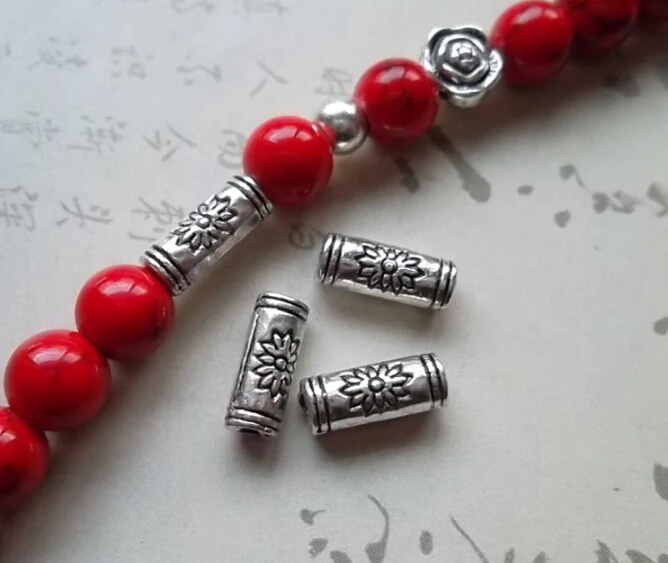 Бусины серебряные в этническом стиле разделители из сплава под тибетское