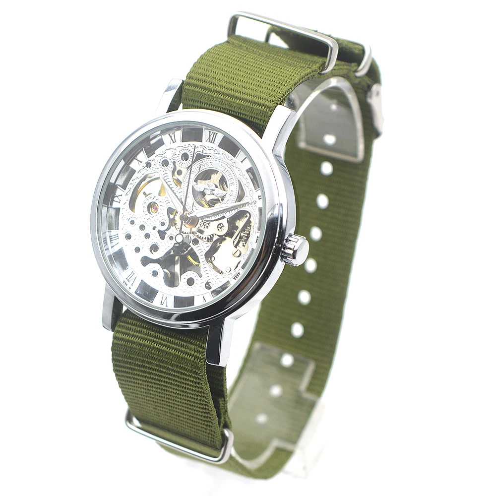 Армейский брезентовый ремешок зелено армейский прозрачный тонкий Чехол дизайн