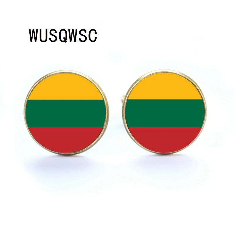 2018 модные запонки ручной работы Классический Стиль Литовский национальный флаг