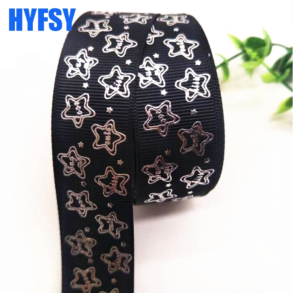 1 '25 мм серебро/звезда лента 10 ярдов DIY головной убор подарочная упаковка ручной работы корсажные ленты пояс пентаграмма