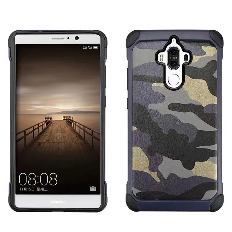 10 шт./для Huawei Коврики 9 Чехол армии узор ПК и ТПУ Панцири антидетонационных