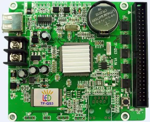 free shipping Asynchronous full-color control card TF-QS3 with hub75 board LED display full color grayscale video |