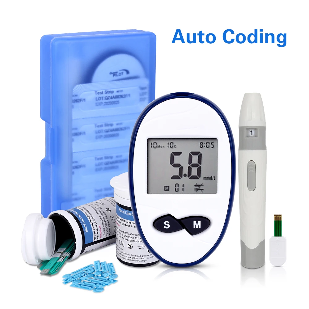 Mmol/L OLIECO GLM-76 FDA сертифицированный глюкометр без кодирования Автоматический цифровой измеритель уровня сахара в крови после еды перед едой