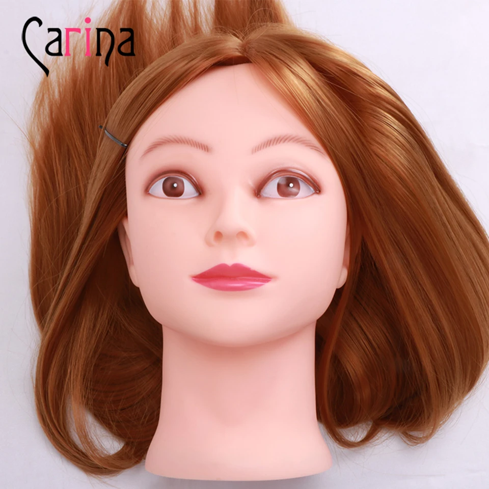Natural Animal Fiber Hair Mannequin Head Dummy Hairdresser Professional Styling Wig | Дом и сад