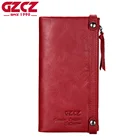 Женский Длинный кошелек GZCZ из натуральной кожи, роскошный брендовый женский кошелек, удобный Дамский клатч с карманом