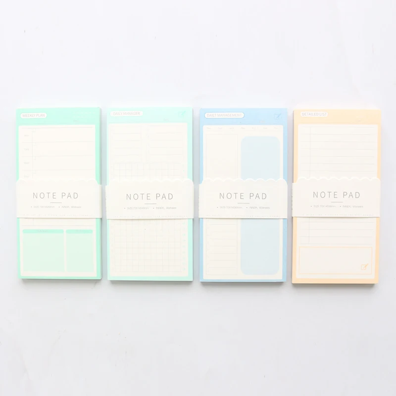 Милый красочный набор Domikee для заметок работы и учебы Еженедельный планировщик