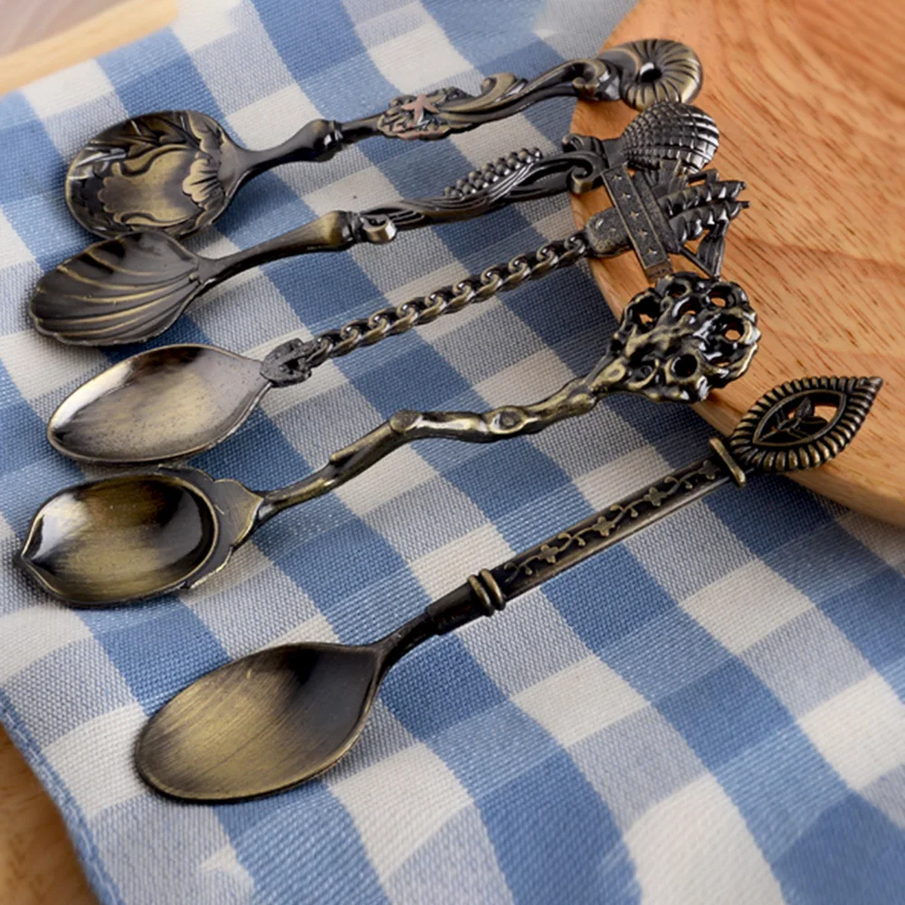 Винтажные морские бриллианты 5 шт./компл. столовые приборы из цинкового сплава