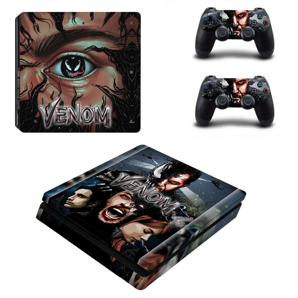 Игровая станция 4 кожа PS4 Slim sticker s Наклейка Веном skins adesivo Виниловая Обложка дизайн