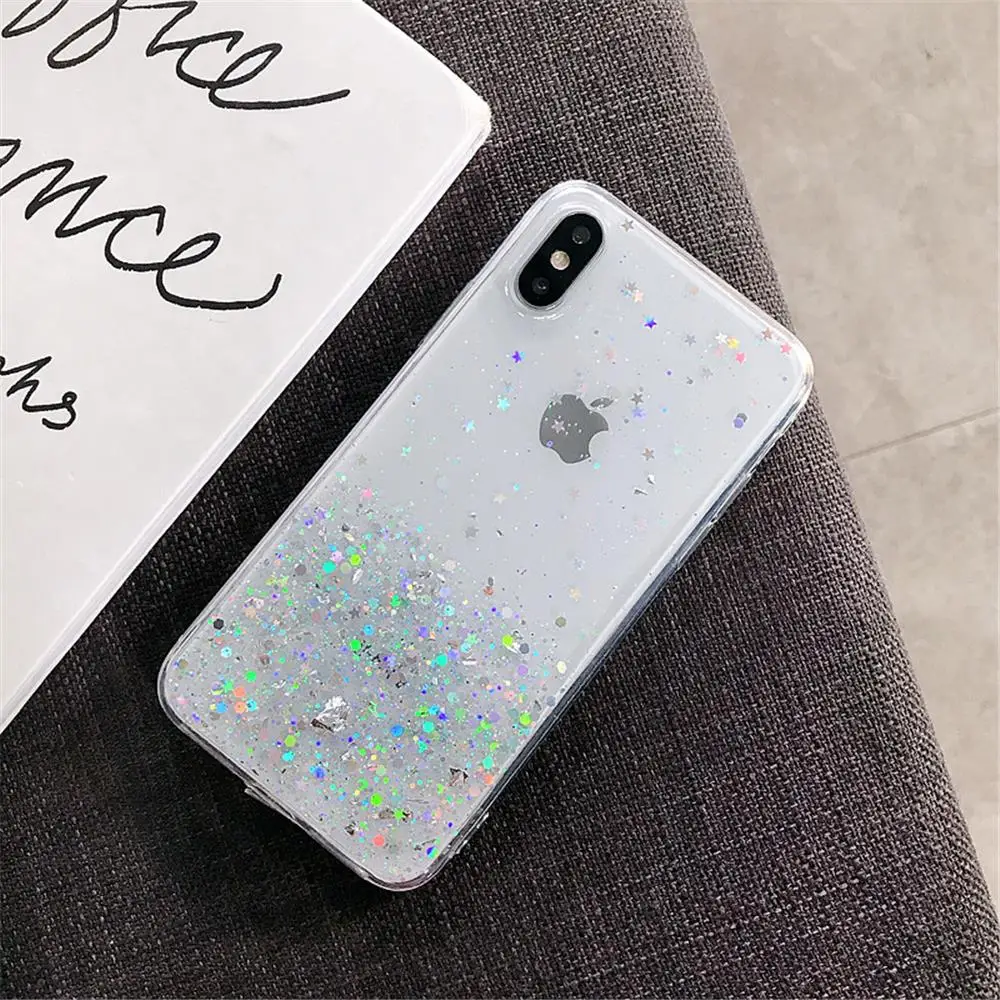 Прозрачный блестящий чехол со звездой для huawei P10 P20 Lite P30 mate 20 Pro Honor View 10 V10 V20 Nova 3i 3 P Smart Plus силиконовый чехол