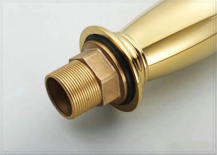 2014 Free Shipping Contemporary Single Handle Luxury New Style Gold Basin sink Antique Faucet Hot And Cold CopperHJ-6603K vasos |