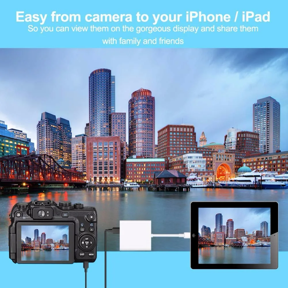 Для освещения к USB 3 Женский адаптер для чтения камеры с интерфейсом питания