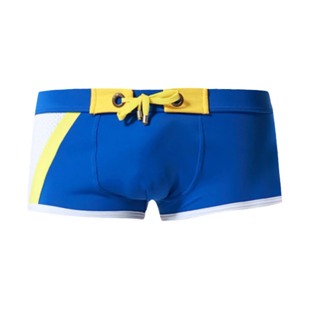 Новинка 2019 мужское пикантное дышащее нейлоновое нижнее белье в полоску плавки