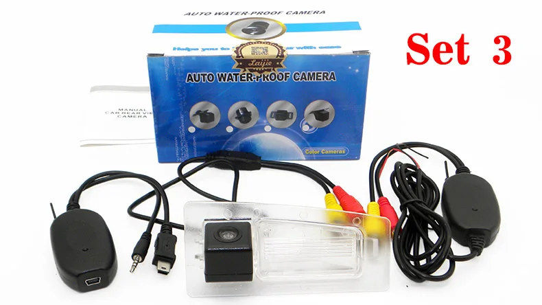 Set 3 Беспроводная камера заднего вида для Mazda CX-3 CX 3 CX3 /RCA AUX интерфейс автоматическая парковочная резервная камера светодиодный ночного видения - Название цвета: Set 3