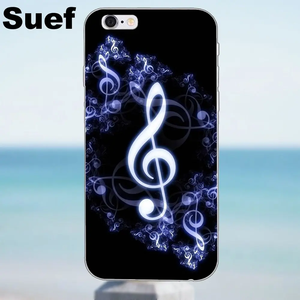as picture Суэф с изображением музыкальных нот для iPhone 4 4S 5 5S 5C SE 6 6S 7 8 Plus X samsung Galaxy J1 J3 J5 J7 A3 A5 чехол для телефона из мягкого ТПУ с рисунком Coque - Цвет: as picture