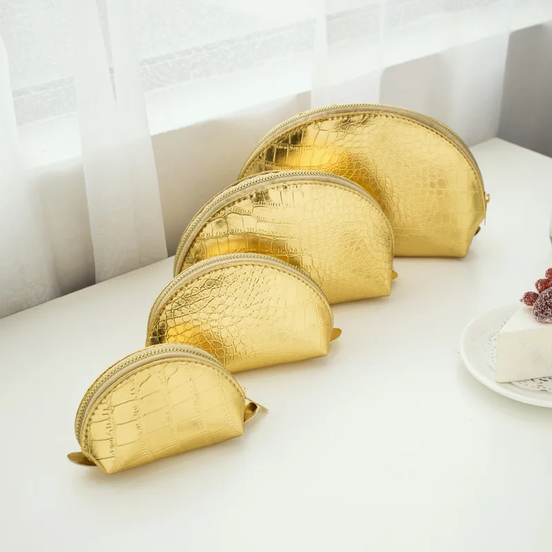 Новые 4 шт. косметички крокодиловый Леопардовый принт дорожный с молнией кожаный