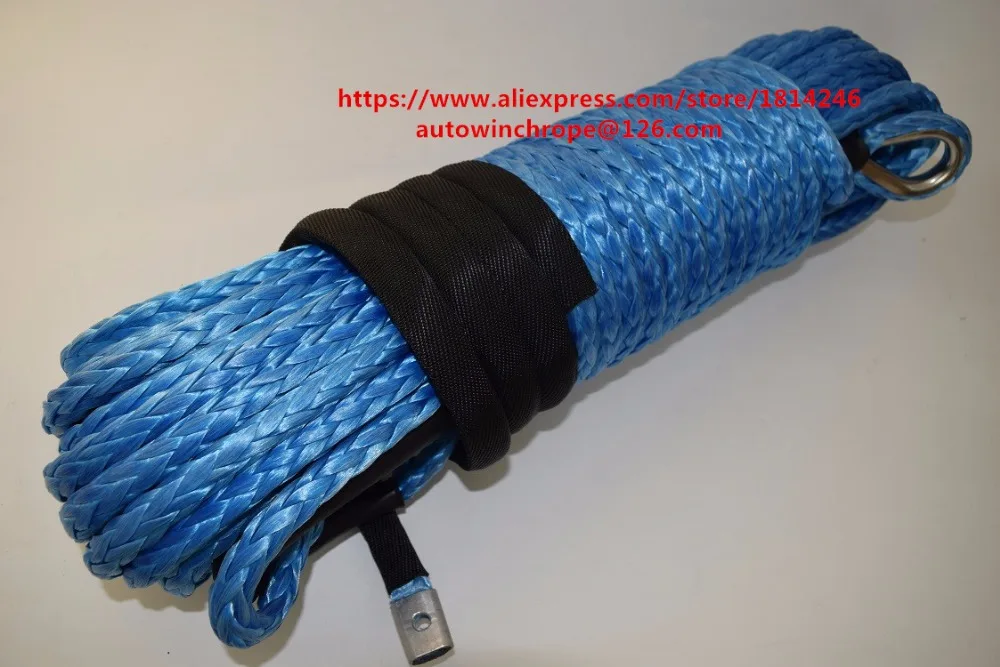 

Blue 11mm*30m Winch Rope,7/16" Replacement Synthetic Winch Cable,Boat Winch Rope,Off Road Rope
