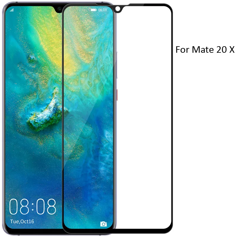 For Mate 20 X Nillkin XD CP+ макс. закаленное стекло для huawei mate 20 X защитный олеофобный Полный Клей Панели - Цвет: For Mate 20 X
