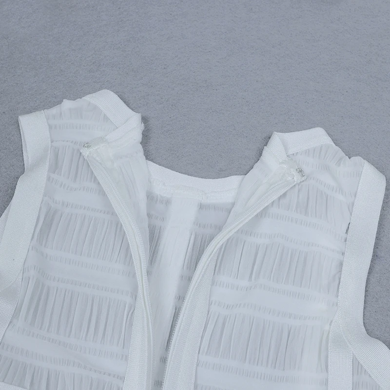 INDRESSME, новинка, Vestidos, женское сексуальное Сетчатое платье с круглым вырезом, без рукавов, облегающее, с кисточками, платье, вечерние, для клуба, летнее, рыбий хвост, длинное платье