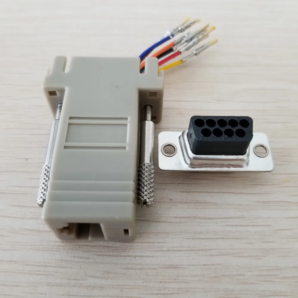 1 шт. RJ45 Female to DB9 RS232 COM Port Модульный адаптер удлинитель | Компьютеры и офис