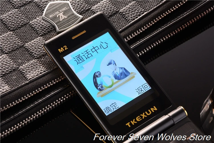 Original TKEXUN M2 Flip Metal Body Phone Dual Screen Big Battery Big Keyboard 3.0 Handwriting Screen Mobile Cellphone Clamshell
