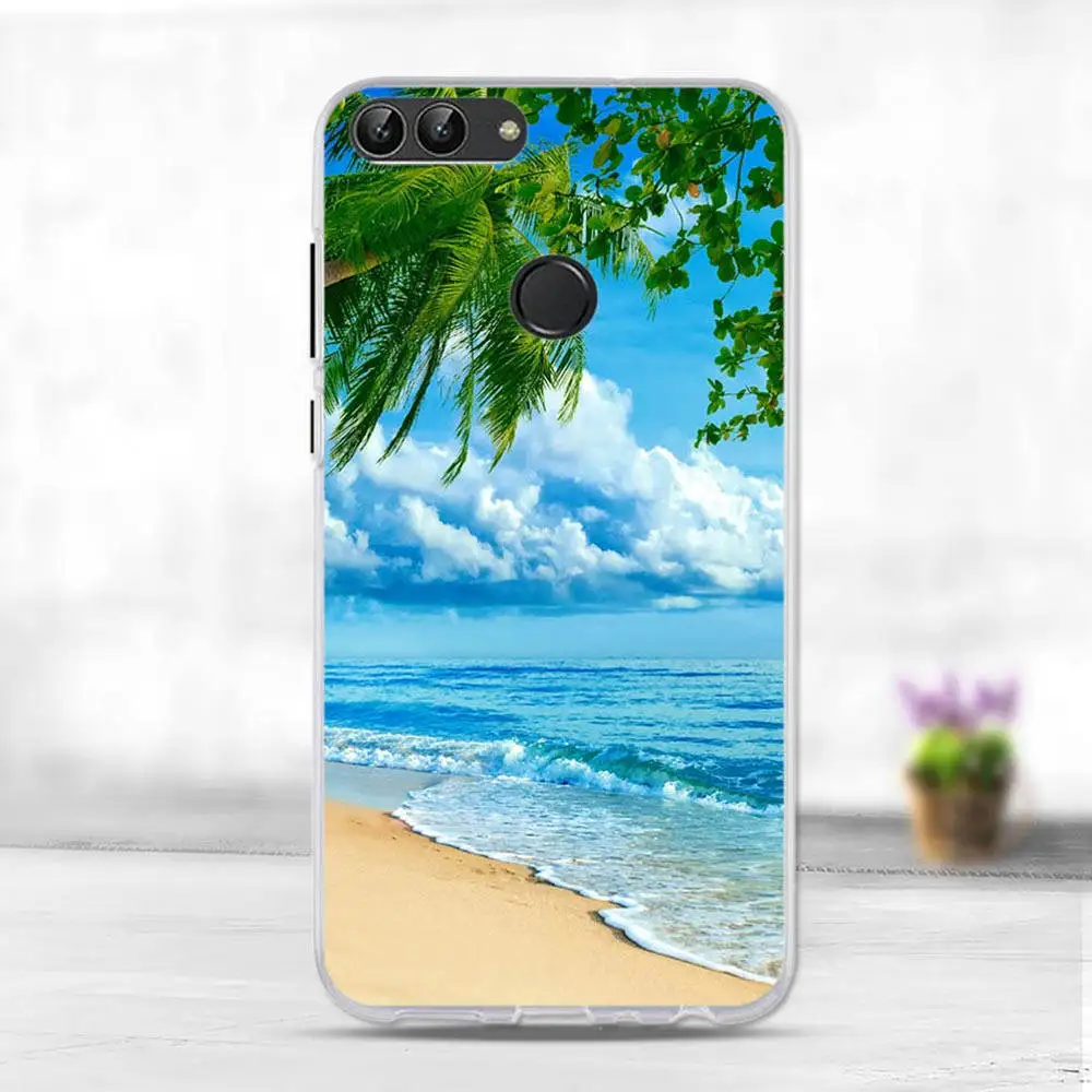 10 Чехол для huawei P Smart, милый чехол, Enjoy 7 S, силиконовый мягкий ТПУ чехол для телефона, чехол для huawei P Smart FIG-LX1, чехол - Цвет: 10