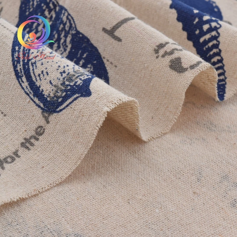 Haisen Zakka хлопковая льняная ткань с узором для шитья дивана занавески сумки подушки