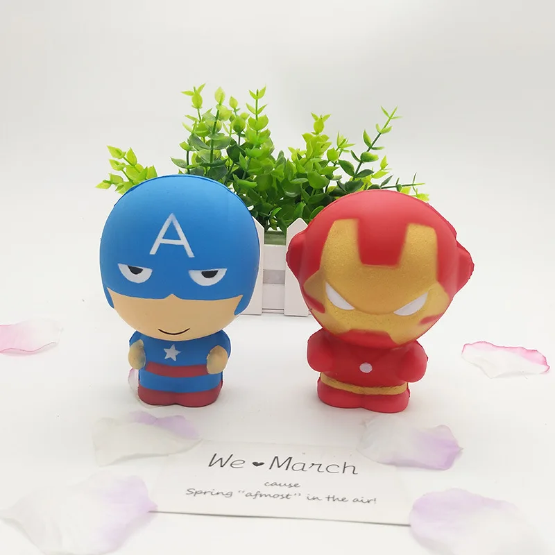 Бесплатная доставка мягкие игрушки супергероя медленно восстанавливающие форму из ПУ Железного человека