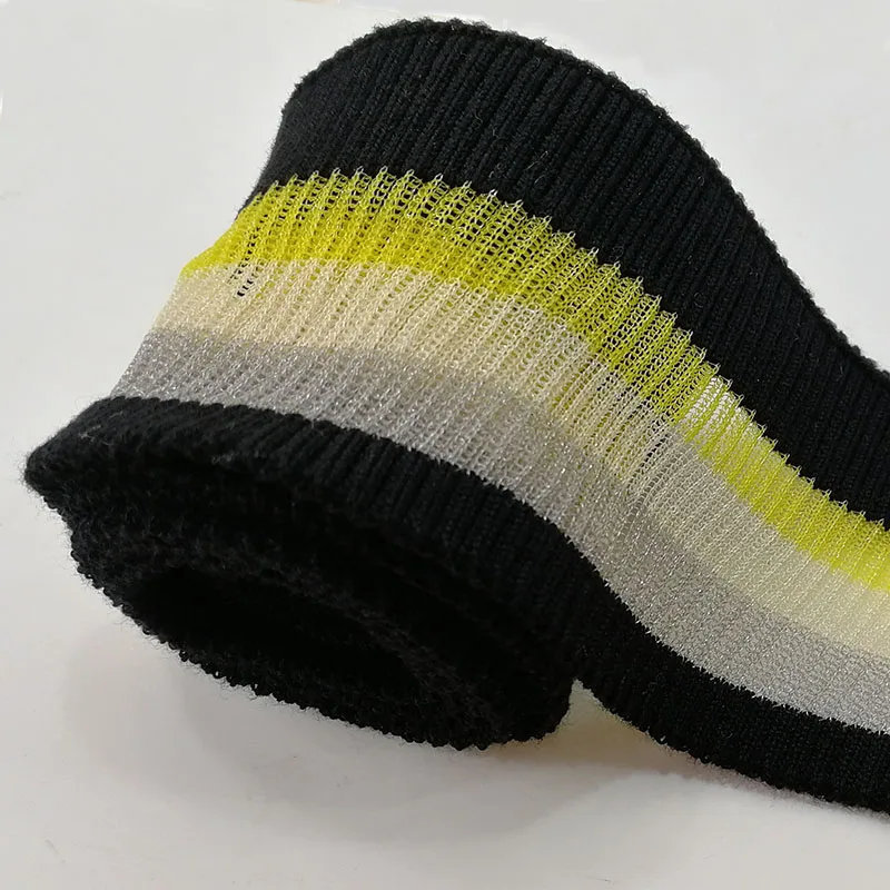 Black Inter 3 colors JIETAI 2*1 Репсовая ткань из хлопка с полиэстером вязаный органза смешанные Цвет Фул контраст Цвет тканевые аксессуары DIY воротник манжеты подолом на воротник - Цвет: Black Inter 3 colors
