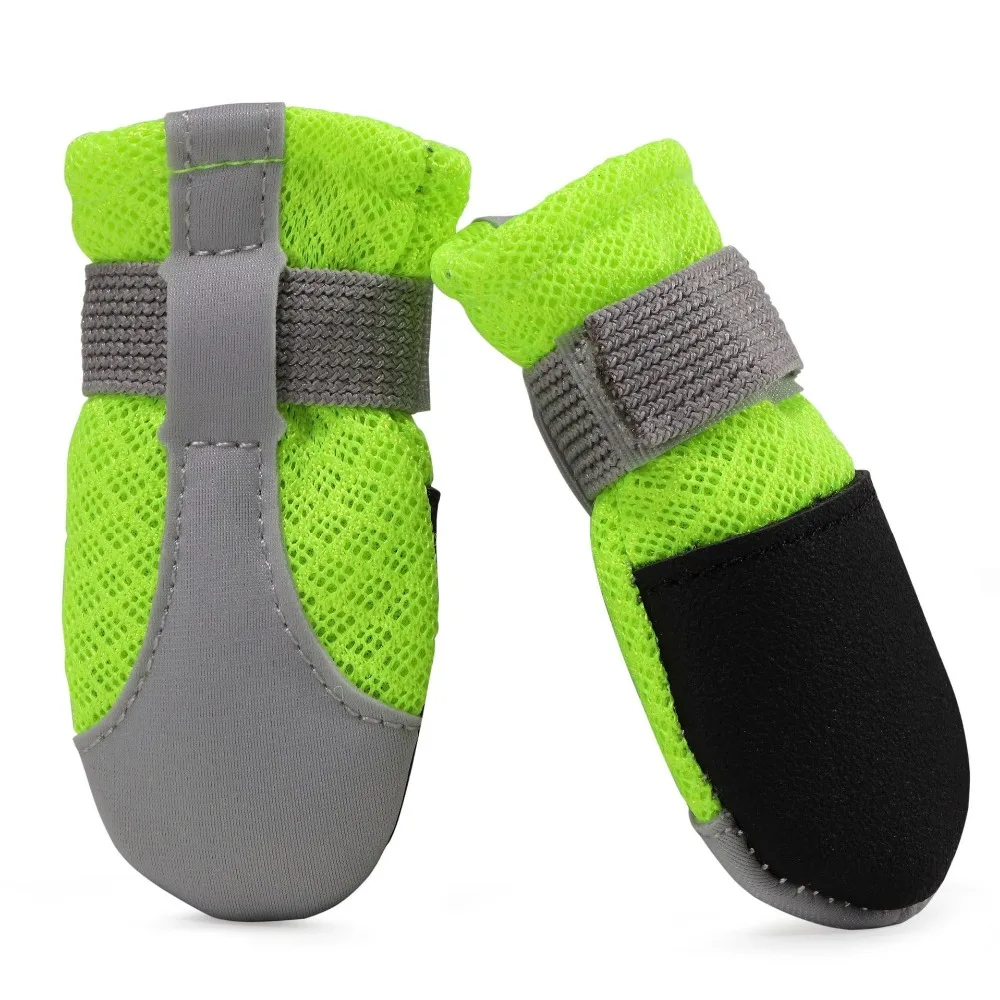 Дышащая обувь для собак 4 шт. уличные водонепроницаемые нескользящие носки