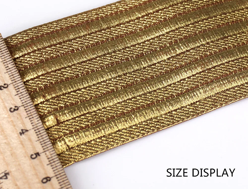 

57mm Bronzing Elastic Stretch Ribbon Tape Trim Band Strap Webbing Applique Sewing Supplies cinta for Costume Belt 20yd/T1169