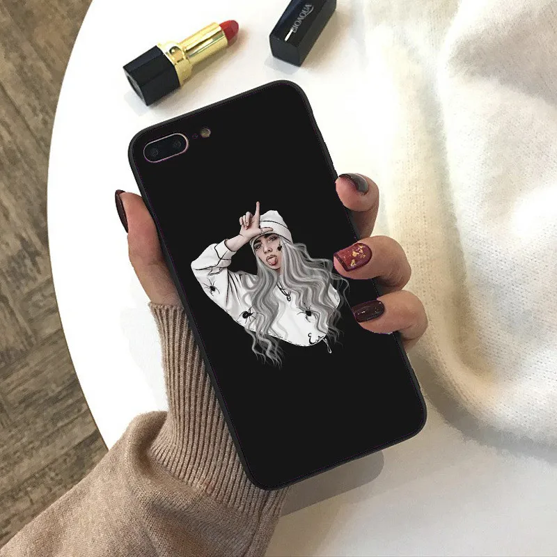 TPU Billie Eilish Khalid милые мягкие чехлы для телефона из ТПУ с изображением популярной музыки певицы звезды для iphone 6 6S 7 8 Plus 5S X XR XS Max10 11ProMAX - Цвет: TPU