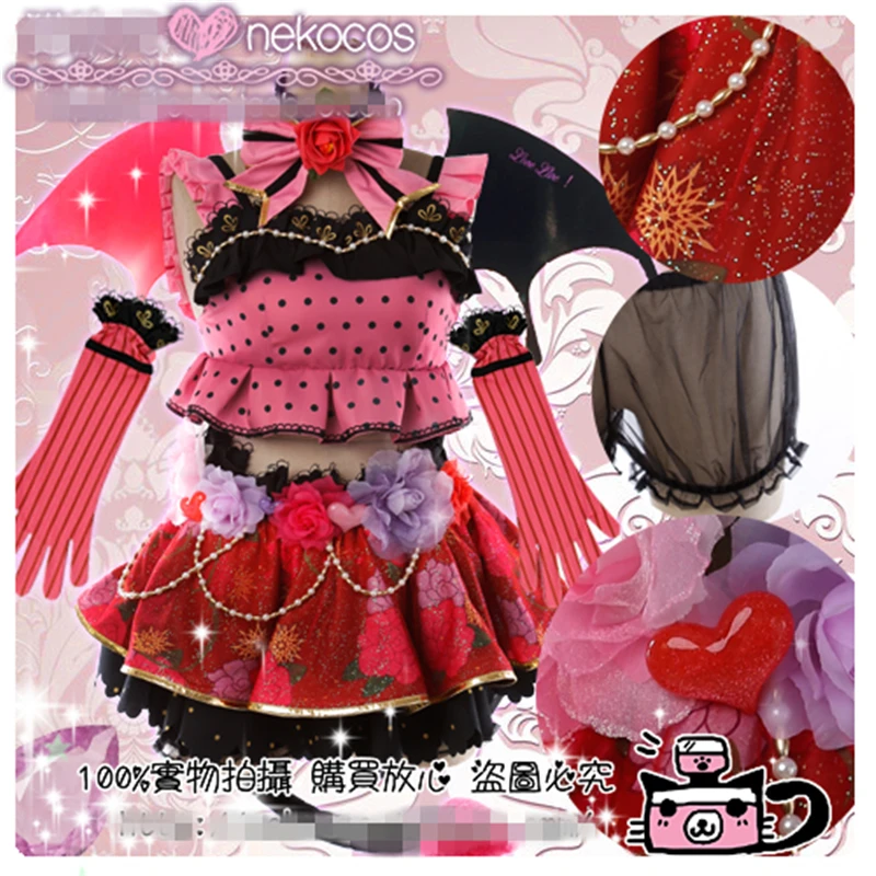 Love Live All Member Honoka Kotori Umi Eli Nozomi Devil Ver; платье для косплея; Рождественский костюм демона; женское праздничное платье