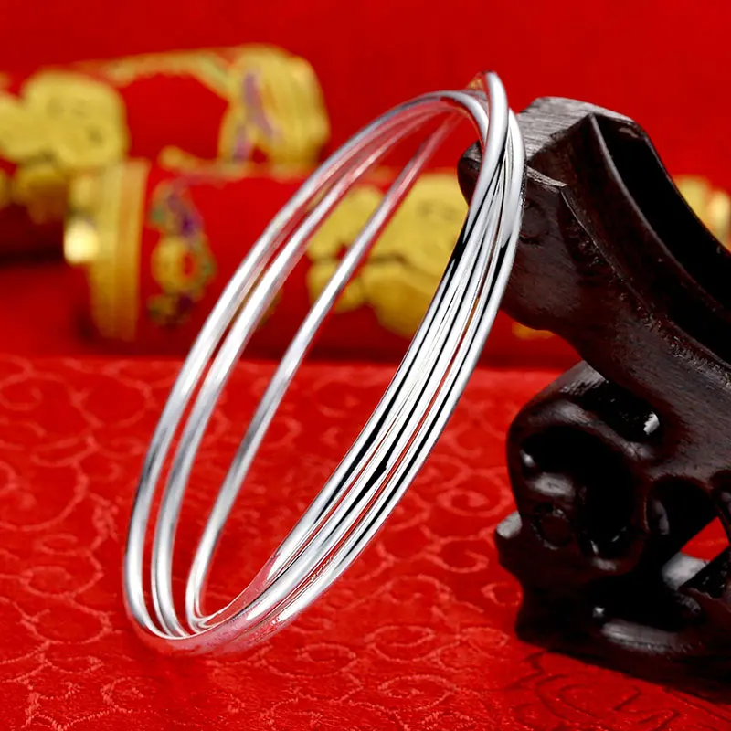 Женский гладкий браслет с закрытым кольцом Классический Простой трендовый из