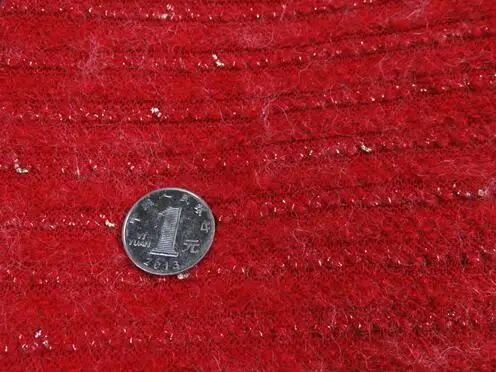 Высокое качество 3 шт./компл. красный мохер пуловер шерстяной твид Ткань шерсть