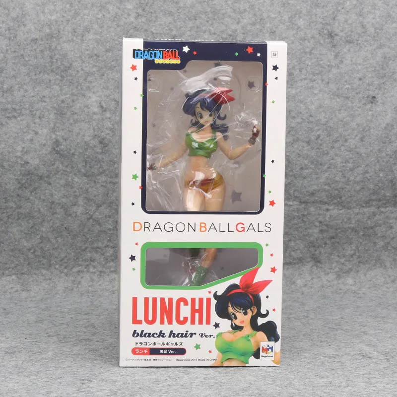 bluehair withbox Аниме Dragon Ball Z фигурка Lunchi Dragon Ball Gals Фигурки игрушки большой Zoukei Tenkaichi Budokai коллекция подарок - Цвет: bluehair withbox