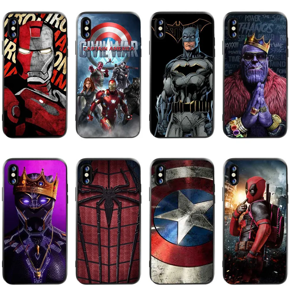 Супер крутой мягкий чехол Marvel Deadpool Super Hero Joker Holding Avengers для iPhone X 5 5S SE 6 6splus 7 8plus XR XS Max