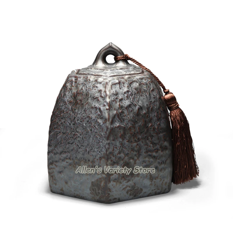 Первоклассная ретро-герметичная грубая керамика банка для специй и соуса чайная