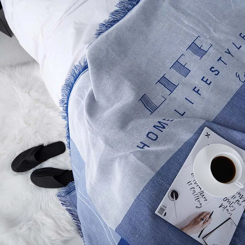 Лоскутное трикотажное одеяло для гостиной салона хлопковое кресло покрывало