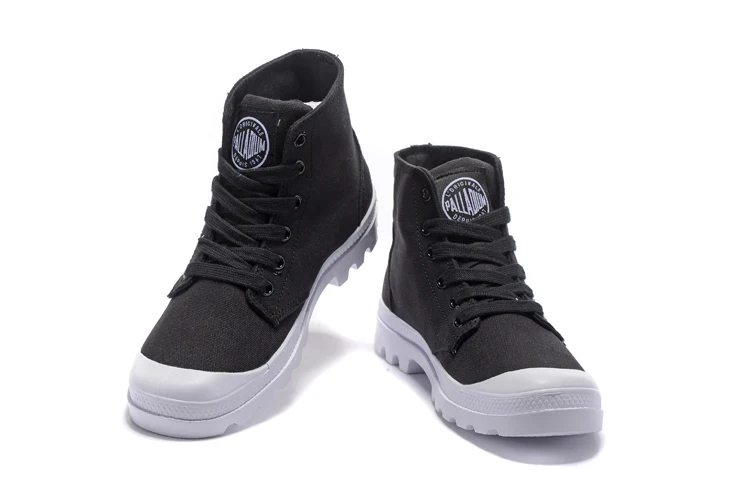 Palladium Pampa Hi Originale TC обувь Черный и белый цвета классический холст обуви Ботильоны