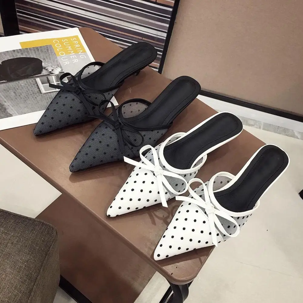 2019 бренд Обувь на каблуке-рюмочке Для женщин высокие Тапочки низкий каблук