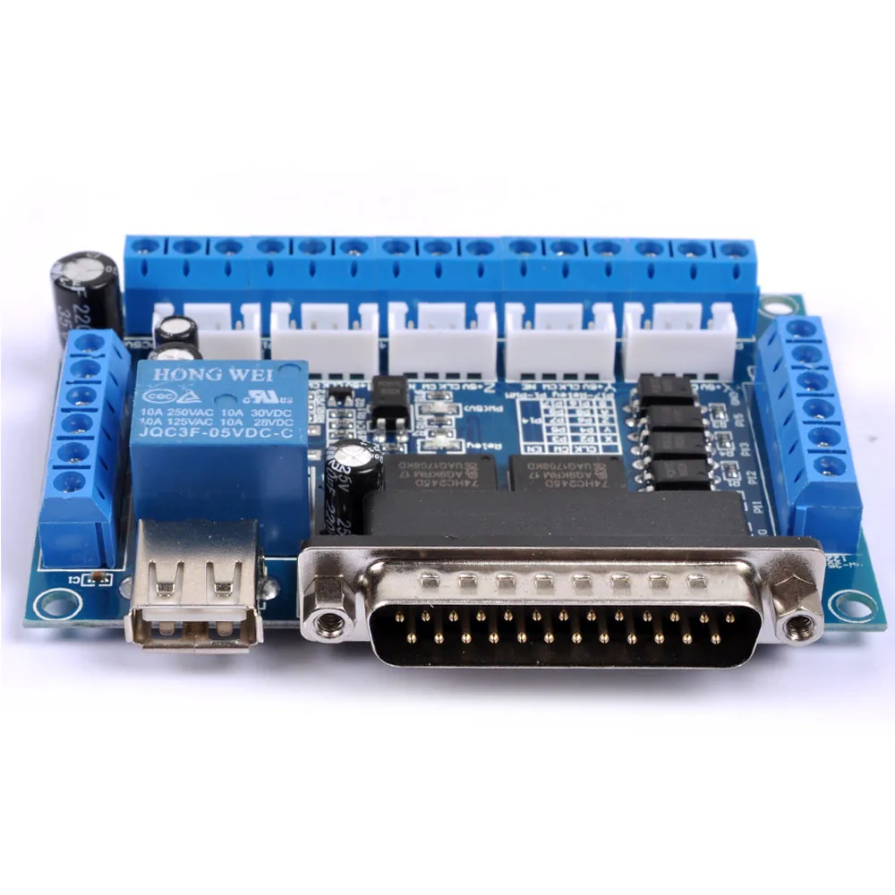 1 шт. 5 осевое Breakout совета с USB кабель для Драйвер шагового двигателя MACH3