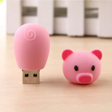 Флеш накопитель с милым рисунком в виде розовой свинки Usb флеш 4G/8 ГБ/16 ГБ/32 ГБ/64 Гб U