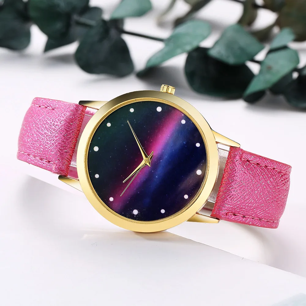 Женские модные часы Aurora Universe Starry Sky кварцевые круглые наручные Reloj de dama Wd3|Женские