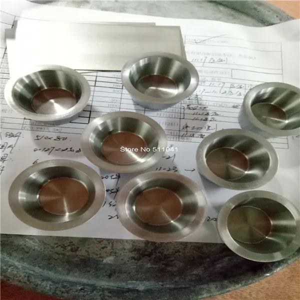 seamless Tungsten crucible 99.96% purity OD50mm Thick 3mm hight 30mm free shipping | Инструменты