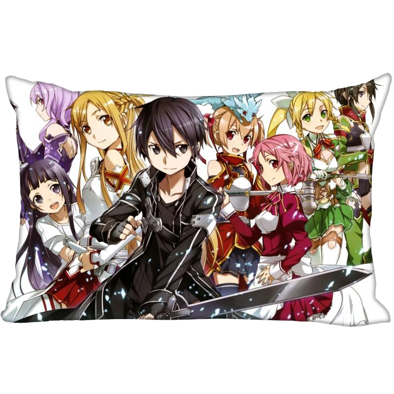 

Sword Art Online New Arrival Rectangle Pillowcase Wedding Decorative Pillow Case Customize Gift For Pillow Cover (two-sides)