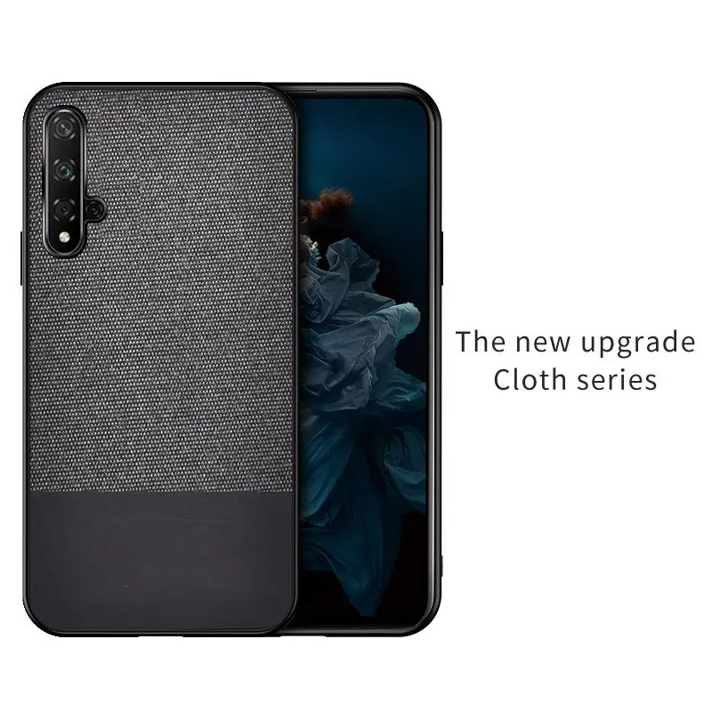 Black-P Чехол из хлопковой ткани для huawei Honor 20 Lite Pro 20I Retra, силиконовая ткань, задняя крышка Honor 20 Lite, чехол Honor20 Lite, чехол s 20 Lite - Цвет: Black-P