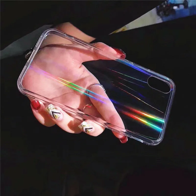 Новый роскошный Радужный блестящий чехол для телефона iPhone 8 Plus 7 XS Max XR X классный с