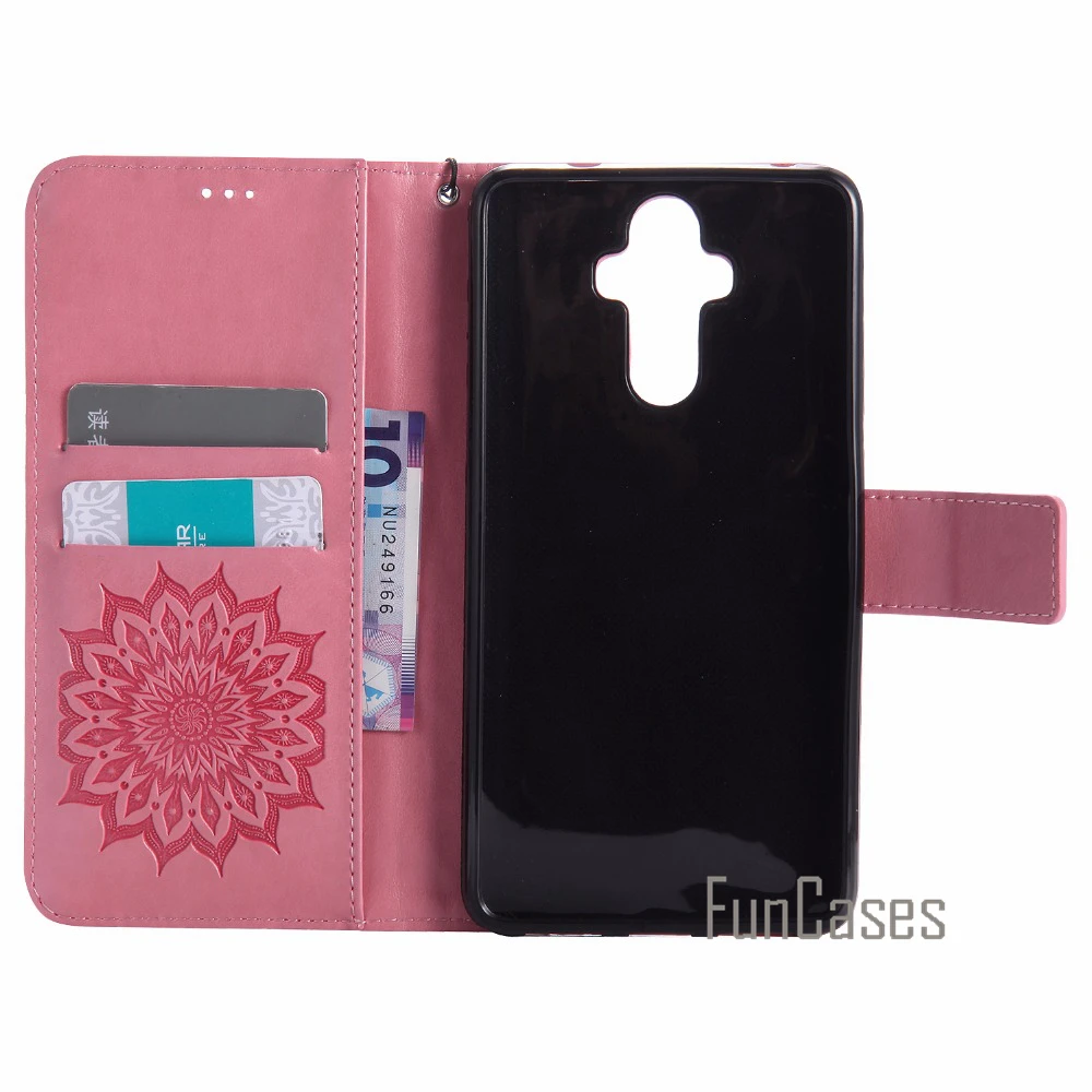 Рельефный узор случае СПС Fundas Huawei Коврики 9 чехол Coque 5.9 дюймов + держателей карт