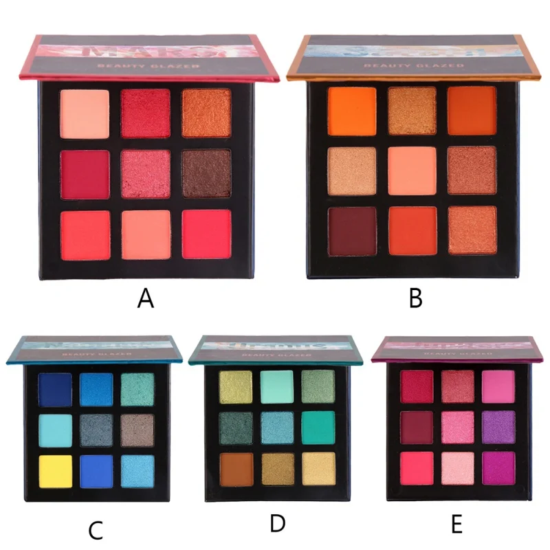 BEAUTY GLAZED 9 оттенков мерцающие матовые тени для век макияжная палитра стойкие
